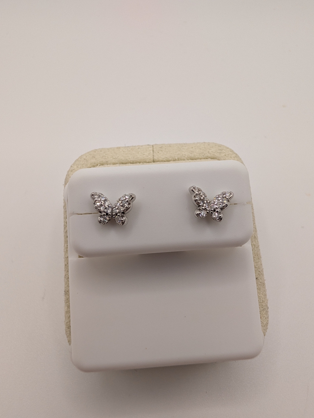 925 Sterling Silver Moissanite Butterfly Stud Earrings 0.50 CTW NWT